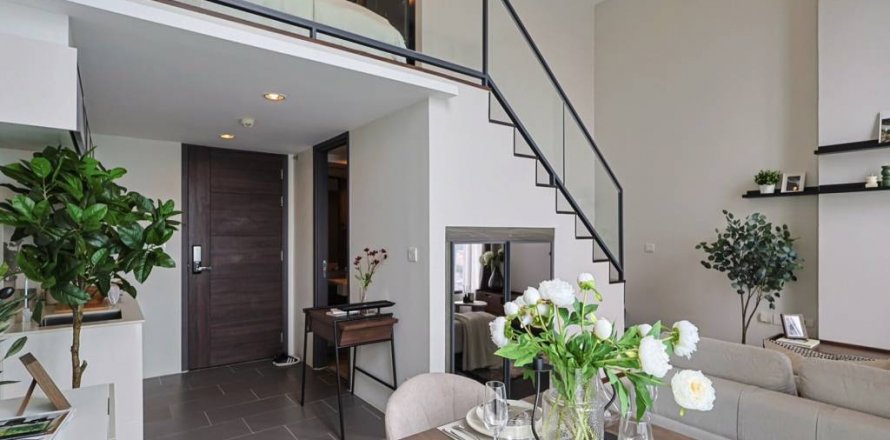 Лофт в Бангкоке, Таиланд с 1 спальней  № 115278