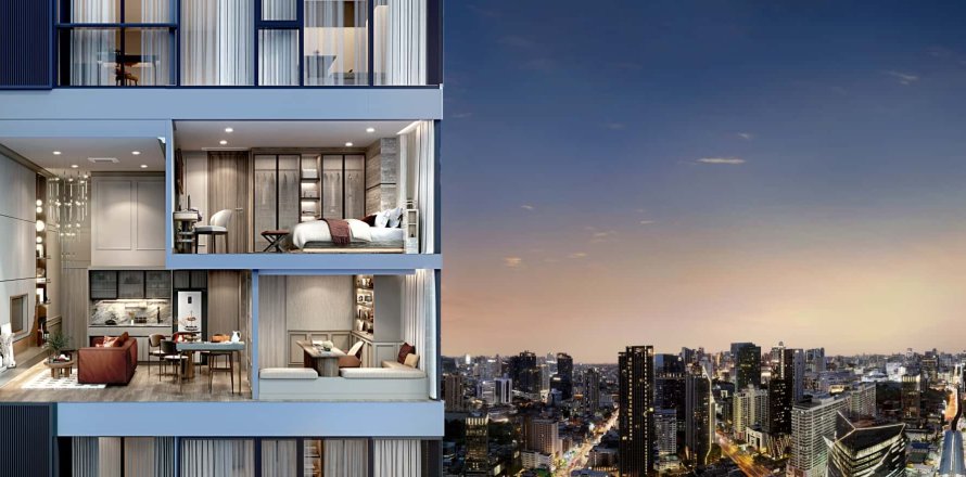 Condo à Bangkok, Thaïlande, 2 chambres № 166318