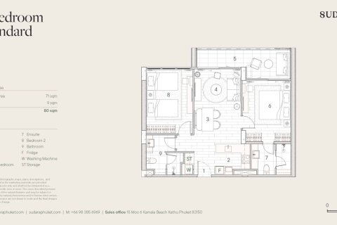 Condo à Bang Tao, Thaïlande, 2 chambres  № 165887 - photo 10
