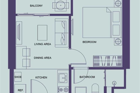 Condo in Bangkok, Thailand, 1 bedroom  № 186877