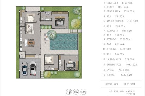 Villa in Ko Kaeo, Thailand 4 bedrooms № 166206 - photo 17