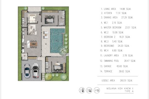 Villa in Ko Kaeo, Thailand 3 bedrooms № 166207 - photo 17