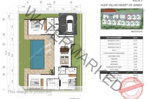 Villa in Ko Samui, Thailand 3 Schlafzimmer № 222233 - Foto 9