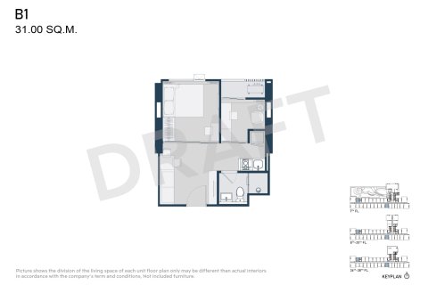 Кондоминиум с 1 спальней в Бангкоке, Таиланд № 170195 - фото 16