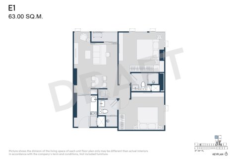 Кондоминиум с 2 спальнями в Бангкоке, Таиланд № 170192 - фото 13