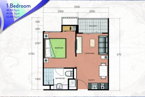 Apartment on Jomtien Beach, Pattaya, Thailand 1 bedroom № 169664 - photo 16