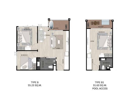 Condo à Phuket, Thaïlande, 1 chambre  № 166643 - photo 17