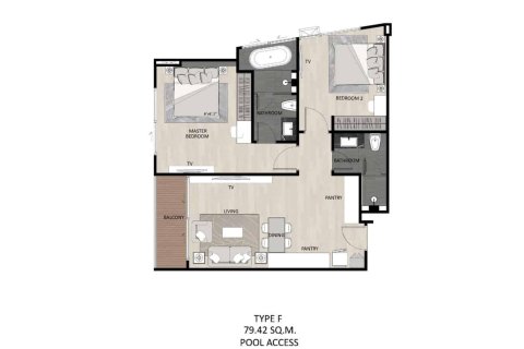 Condo in Phuket, Thailand, 2 bedrooms  № 166639 - photo 16