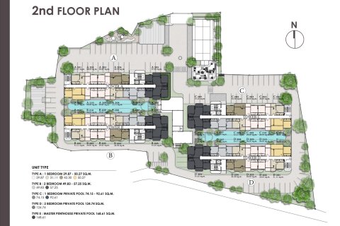 Condo à Kamala, Thaïlande, 2 chambres № 170271 - photo 23