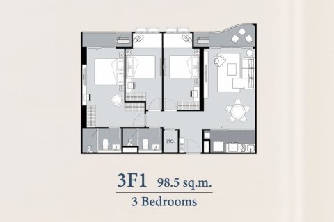 Condo in Watthana, Bangkok, Thailand, 3 bedrooms  № 171656 - photo 2