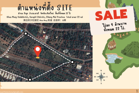 Land in Saraphi, Thailand 35200 sq.m. № 170530