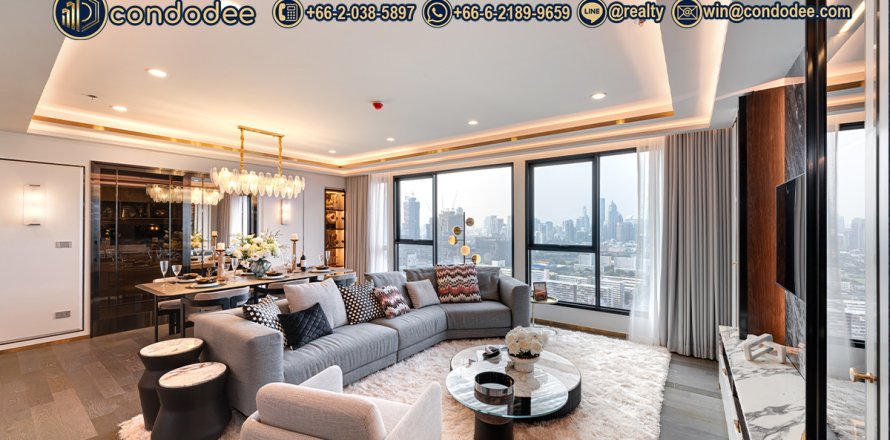 Condo à Khlong Toei, Bangkok, Thaïlande, 3 chambres № 201218
