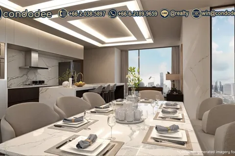 Condo à Bang Rak, Bangkok, Thaïlande, 4 chambres № 201177 - photo 5