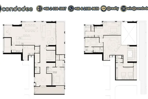 Condo à Bang Rak, Bangkok, Thaïlande, 4 chambres № 201177 - photo 4