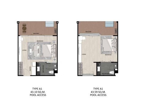 Condo à Phuket, Thaïlande, 1 chambre  № 166646 - photo 12