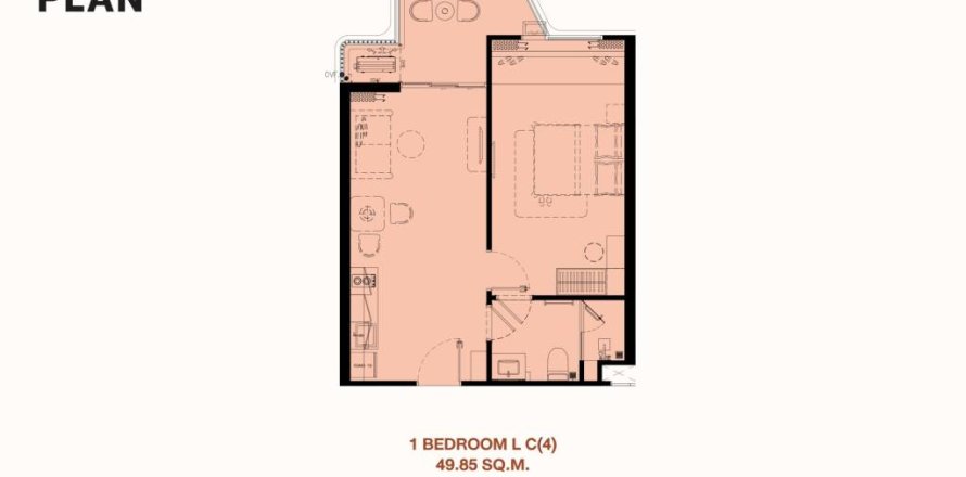 Кондоминиум с 1 спальней в Пхукете, Таиланд № 156362