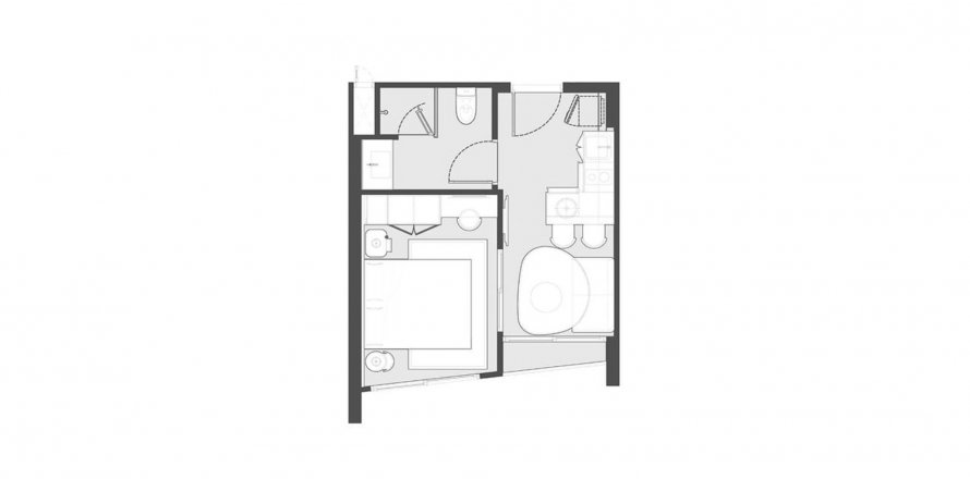 Планировка Квартиры «1BR-7» 1 спальня в ЖК Lavisco Living