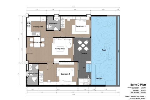 Кондоминиум с 2 спальнями в Раваи, Таиланд № 166066 - фото 15