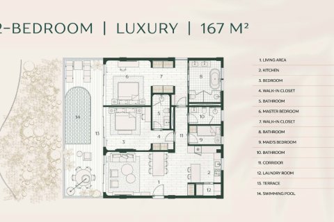 Кондоминиум с 2 спальнями в Банг Тао, Таиланд № 165743 - фото 9