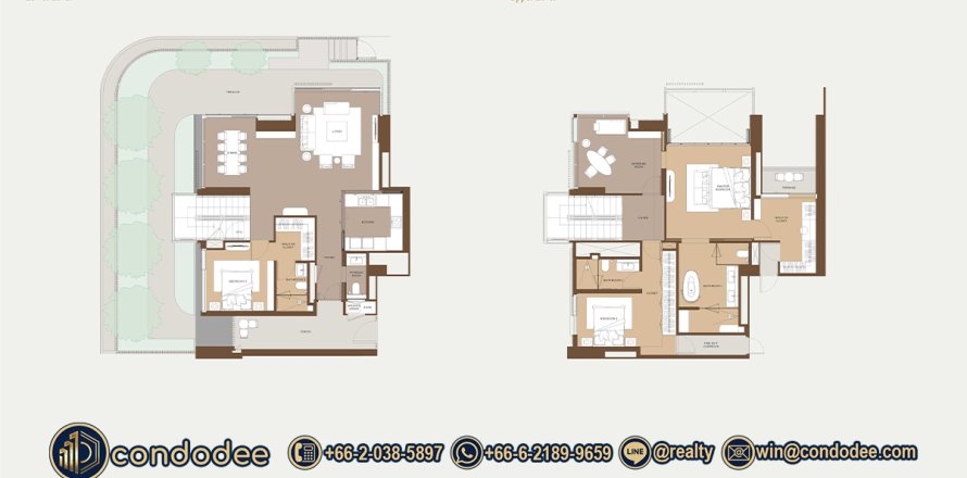 Condo in Bangkok, Thailand, 3 bedrooms  № 167104