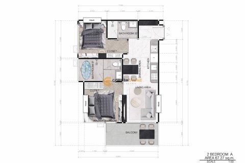 Studio in the Condo on Jomtien Beach, Pattaya, Thailand  № 119417 - photo 5