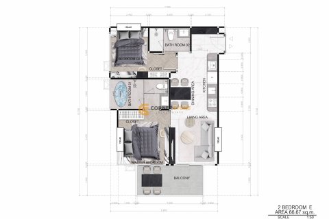 Studio in the Condo on Jomtien Beach, Pattaya, Thailand  № 119417 - photo 7