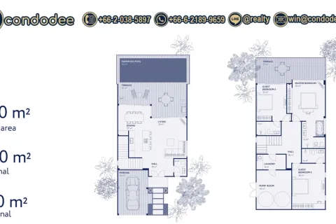 Haus in Bangkok, Thailand 3 Schlafzimmer № 220522 - Foto 3