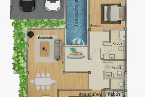 Villa in Hua Hin, Thailand 2 Schlafzimmer № 222711 - Foto 9