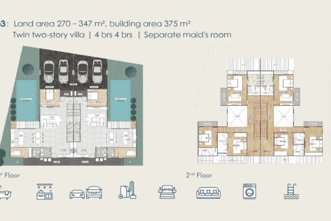 Villa in Bang Lamung, Thailand 4 Schlafzimmer № 222716 - Foto 16