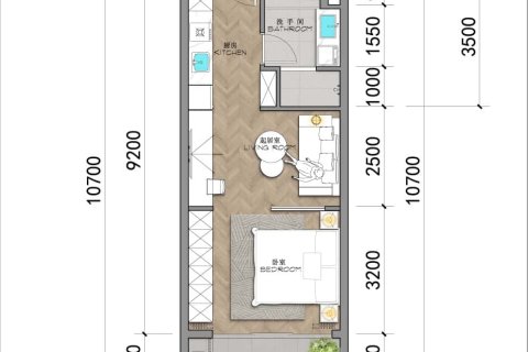 Кондоминиум с 1 спальней на Пляже Лаян, Таиланд № 166011 - фото 13