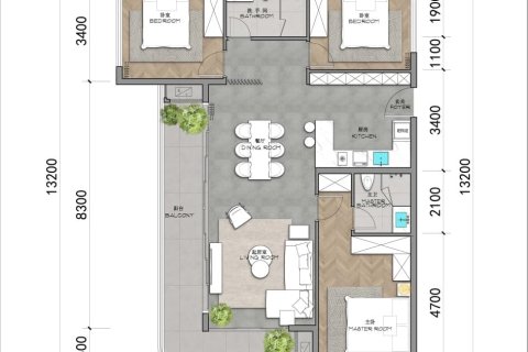 Condo on Layan Beach, Thailand, 3 bedrooms  № 166007 - photo 15