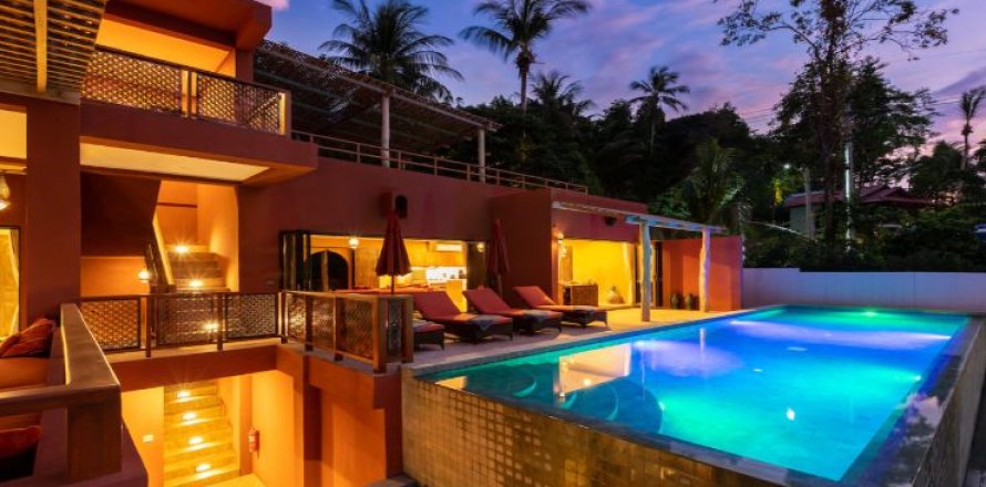 Вилла в Сураттхани, Таиланд с 4 спальнями № 155244