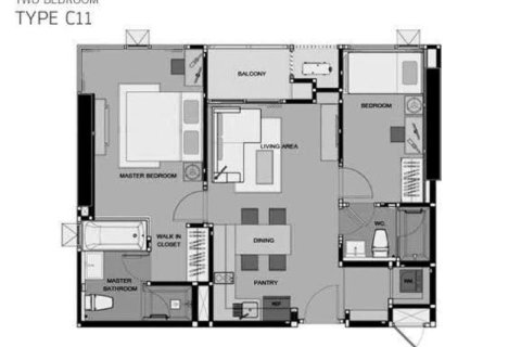 Condo in Khlong Toei, Bangkok, Thailand, 2 bedrooms  № 155254 - photo 14