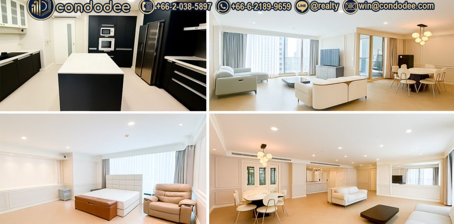 Condo à Pathum Wan, Bangkok, Thaïlande, 4 chambres № 201247