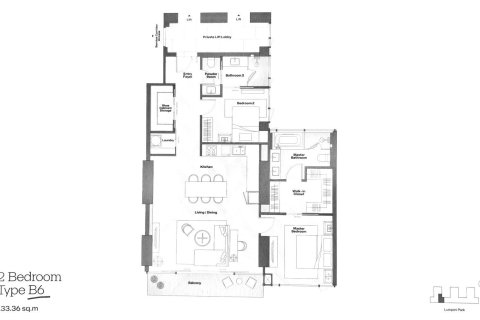 Кондоминиум с 2 спальнями в Банг Раке, Бангкок, Таиланд № 154763 - фото 2