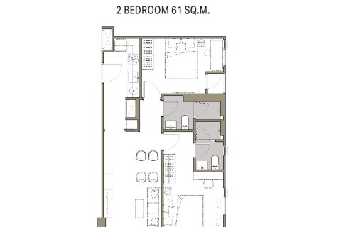 Condo à Bangkok, Thaïlande, 2 chambres  № 165208 - photo 16