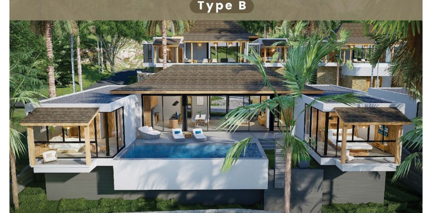 Villa à Ko Samui, Thaïlande 3 chambres № 165203