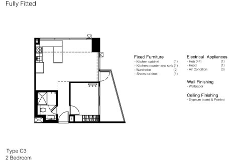 Condo à Bangkok, Thaïlande, 2 chambres  № 166327 - photo 6
