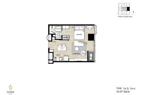 Condo à Bangkok, Thaïlande, 1 chambre  № 166325 - photo 19