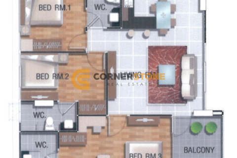 Studio dans le Condo à Pattaya, Thaïlande  № 159930 - photo 23