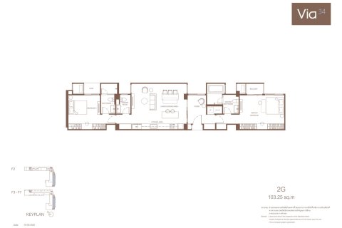 Eigentumswohnung in Bangkok, Thailand, 2 Schlafzimmer № 222689 - Foto 15