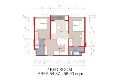 Eigentumswohnung in Chiang Mai, Thailand, 2 Schlafzimmer № 222690 - Foto 22