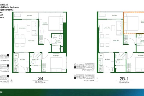 Condo à Bangkok, Thaïlande, 2 chambres № 166623 - photo 10