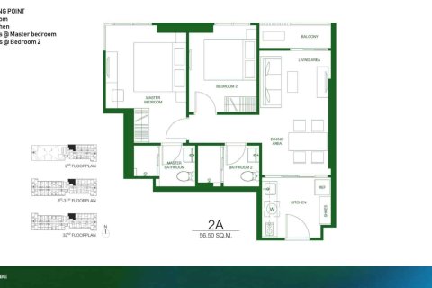 Condo à Bangkok, Thaïlande, 2 chambres  № 166624 - photo 8