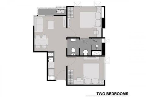 Кондоминиум с 2 спальнями в Бангкоке, Таиланд № 143670 - фото 10