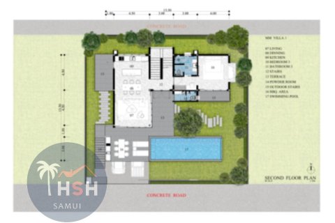 Villa on Chaweng Beach, Ko Samui, Thailand 3 bedrooms № 180010 - photo 14