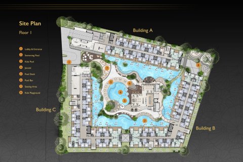 คอนโดมิเนียมในพัทยา, ประเทศไทย, 1 ห้องนอน № 203592 - รูปถ่าย 17