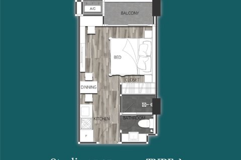 สตูดิโอในพัทยา, ประเทศไทย № 203591 - รูปถ่าย 16