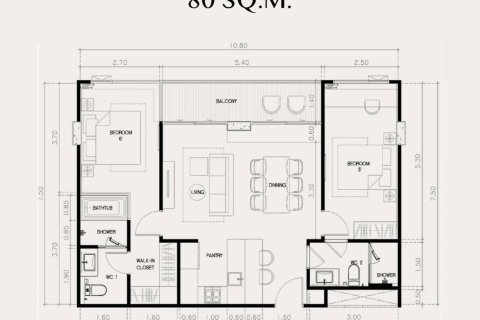 Condo à Bang Tao, Thaïlande, 2 chambres  № 166282 - photo 14