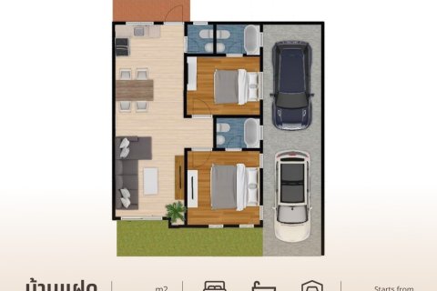 บ้านในบางละมุง, ประเทศไทย 2 ห้องนอน № 205377 - รูปถ่าย 2